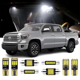 21 Pieces Tundra LED Interior Lights Kit for Tundra 2007 2008 2009 2010 2011 2012 2013 2014 2015 2016 2017 2018 2019 2020 2021 2022 White Interior LED Bulbs + License Plate Light, Install Tool