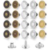 Tyqour 20Pcs Jean Button Replacement 17mm No Sew Adjustable Jean