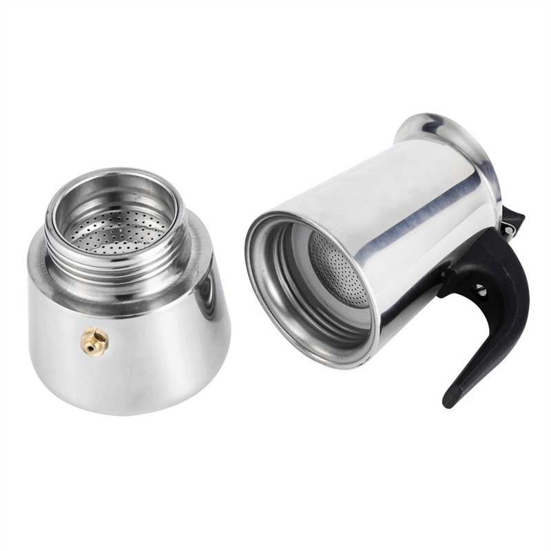 Stainless Steel Percolator Moka Pot Coffee Maker Stove Home Office
