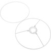 Mobestech Lampshade Frame 25cm Chandelier Lamp Light Cover 1 Ring DIY Drum Ring Lamp Shade Shade Ring Fitter DIY Ring Lamp Shade for Drum Lamp