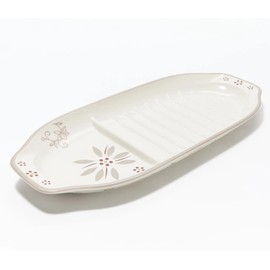 Temp-tations Classic 17" x 7" Platter or Charcuterie Tray (Classic Taupe)