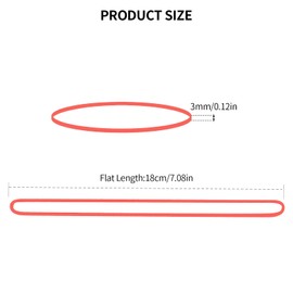 YAZANY 50Pcs Large Elastic Rubber Bands, Sturdy Thick & Stretchable Red Bands, Natural Elastic Bands for School Home Office Supplies Industrial Crafts DIY Everyday Use 180mm