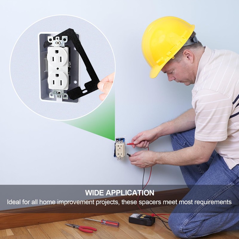 10 Pcs Wall Plate Spacers, Plastic Device Leveling Flush Fit