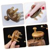 FRCOLOR Natural Green Sandalwood Gua Sha Comb Scalp Massage Tool