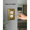 TREEWELL 2-Pack Single Toggle Light Switch Cover Plate, Paisley Pattern