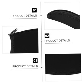 CAXUSD Headphone Headband Pad Compatible Neoprene Protector Cover for Enhanced Comfort and Protection Black Replacement Cushion for Worn Out Headbands