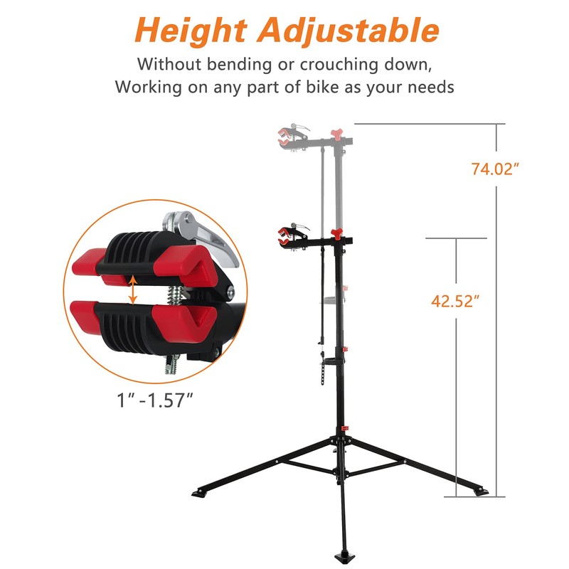 UNISKY Bike Repair Stand for Maintenance Height Adjustable Rack with