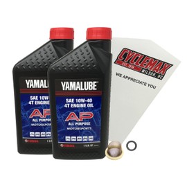 Cyclemax Standard Yamalube Oil Change Kit compatible with 2009-2013 Yamaha GRIZZLY 125
