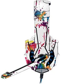Skinit Decal Skin Compatible with BENGOO G9000 Gaming Headset - Skinit Originally Designed Chromatic Splatter White Design