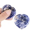 Nupuyai Blue Dot Stone Thumb Stone Worry Stone Heart Gemstone