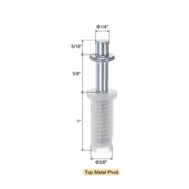 TOP-VIGOR 4Pcs Bifold Door Hardware Top Pivot 3/8 Inch Spring Loaded Bi-Fold Top Pivot for Folding Pocket Door Accordion Door
