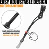 TOPCABIN Adjustable Aluminum Alloy Bicycle Kickstand, Black, 24"-28" Bike