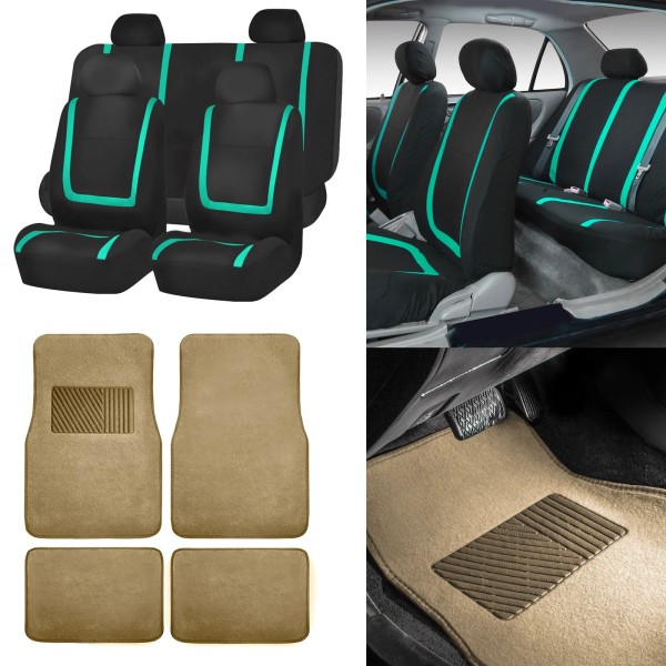 FH Group Universal Fit Cloth Car Seat Covers for SUV