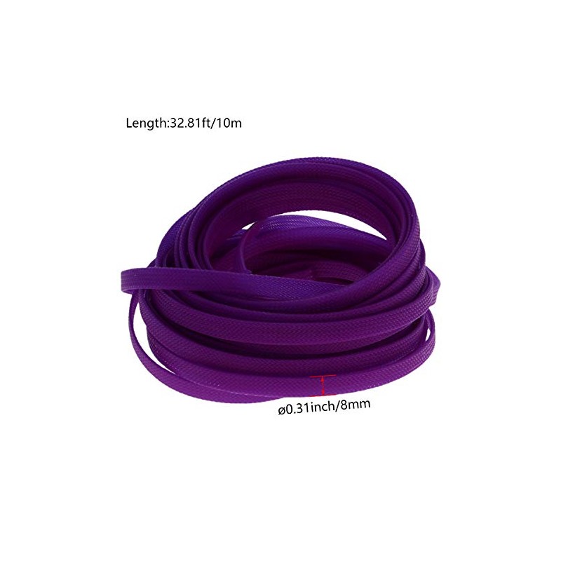 Heyiarbeit 10m/32.8ft PET Expandable Braid Cable Sleeving Flexible Wire Mesh