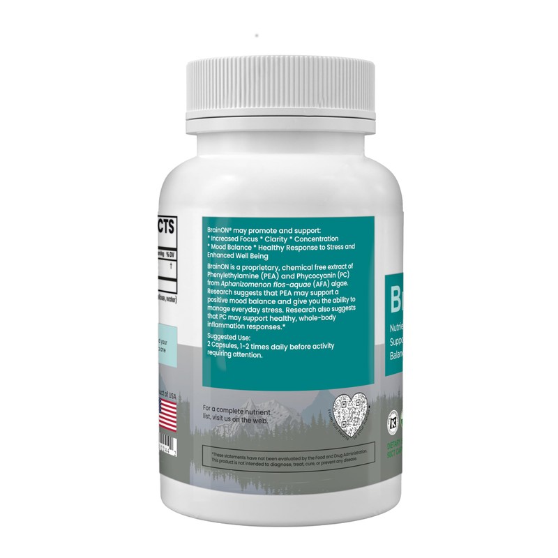 E3LIVE BrainON - Wild-Harvested AFA Extract for Mood Balance &