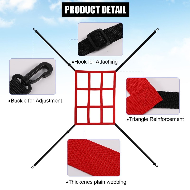 Pack of 2 Baseball Practice Net, Adjustable Strike Zone Net