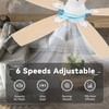SUNMORY 42" Ceiling Fans with Lights and Remote/APP Control, Low