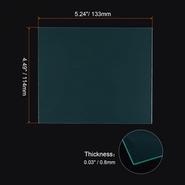 sourcing map 10pcs Welding Helmet Outer Cover Lens 5.24"x4.49"x0.03" for Darkening Welding Filter Protective Lens Welding Helmet Accessories, Clear