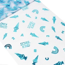 COLOFALLA 450 cm x 29 cm First Day of School Table Runner First Day of School Table Runner Boy Girl Table Decoration First Day of School Decoration (Blue)