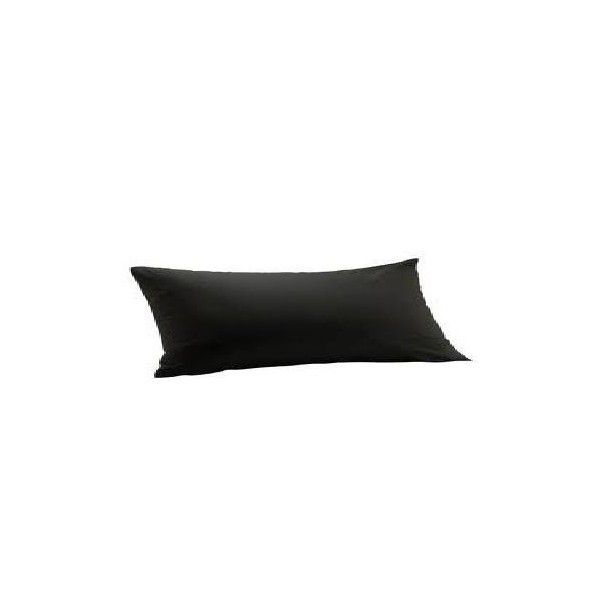 Bolster Pillow Case 19"x 54" (48.3cm x 137cm) (Black)