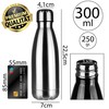 Stainless Steel Drinking Bottle - Set of 3 Bottles -