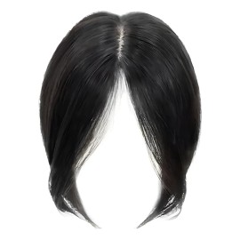 Topper Para Coronar, 100% Cabello Humano, Horquilla Bicolor