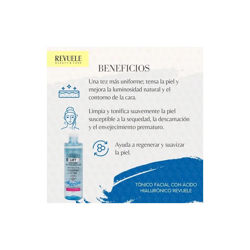 Tónico Facial Hidratante Ácido Hialurónico Revuele 250 Ml