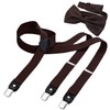 DonDon men's Y-shaped, narrow 2.5 cm braces, elastic and adjustable,