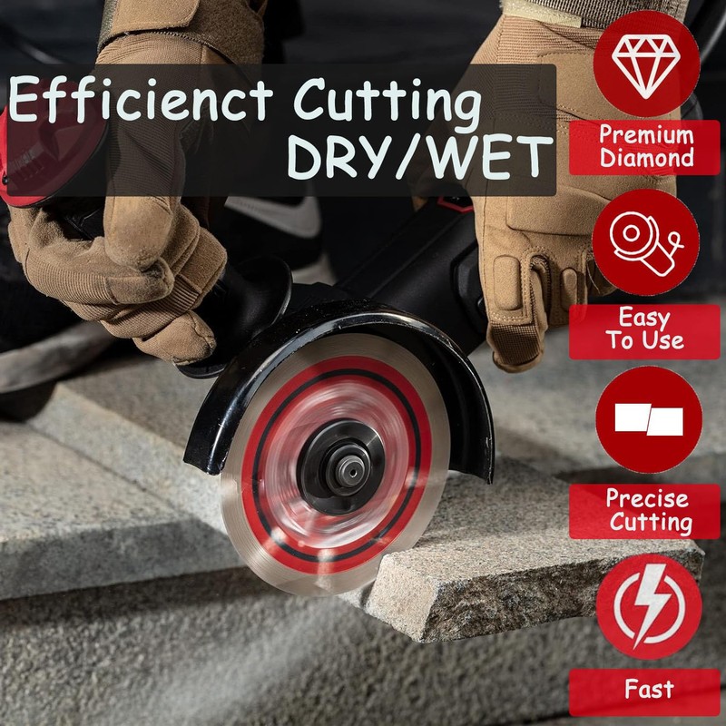 Tayfeim 4.5" Diamond Porcelain Cutting Blade for Angle Grinder, Grinder