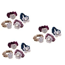 Beavorty 30pcs Elastic Crystal Hair Tie for Women Seamless Stretch Ponytail Holders Stylish Hair Accessories for Girls Random Styles