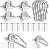 GLARKS 40pcs M8 Stainless Steel Pad Eye Plate Hook and