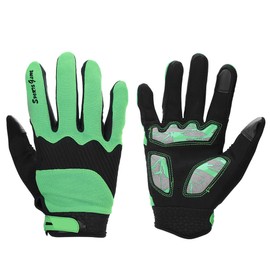 BOODUN Winter Cycling Full Finger Gloves Touch Screen Warm Windproof (Green L)