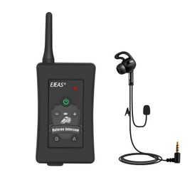 EJEAS FBIM Professional Referee Bluetooth Intercom Headset, 4-Way 1500M Referee Communication System with Noise Reduction/Waterproof/850mAh/Armband for Football and Handball Sports (1PC)