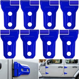 Door Hinge Cover Trim Exterior Accessories Decoration for 2018-2024 Jeep Wrangler JL JLU Sport Sahara Freedom Rubicon Unlimited Gladiator JT 2-Door & 4-Door (Blue 8PCS)