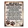 MY DOG'S BEDTIME PRAYER RETRO STYLE METAL TIN SIGN/PLAQUE (POODLE)