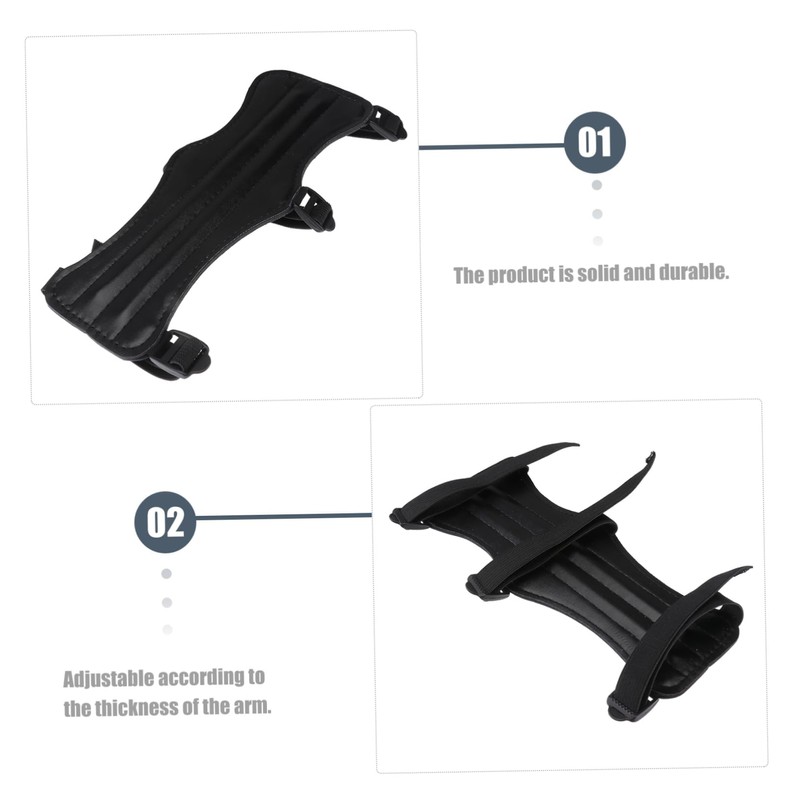 BESPORTBLE 3pcs Fashion Pu Leather Archery Arm Guard Safe Strap