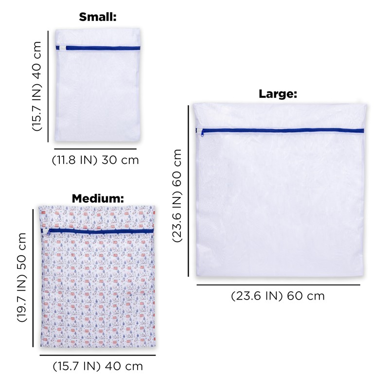 Tide Delicate Clothes Mesh Wash Bags for Wash Machine, 3