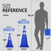 BATTIFE [4 Pack] 28 Inch Collapsible Traffic Safety Cones, Multi
