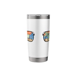 El Nido Beach Vacation Retro Sunglasses Ocean View Stainless Steel Insulated Tumbler