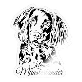 Spreadshirt Small Münsterländer Dog Hunting Dog Sticker, Max. 10 x 10 cm, 10 x 10 cm, Glossy Transparent
