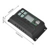 Solar Charge Discharge Controller Adjustable LCD Display PWM Dual USB