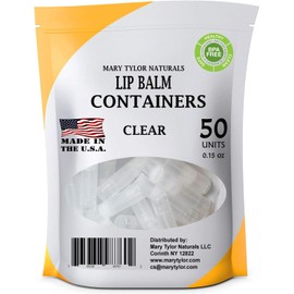 Mary Tylor Naturals Contenedores para bálsamo labial, Transparente, 50