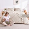 MILDLY Boho Duvet Cover Beige - Tufted Comforter Cover Set