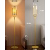 Lightdot 64.6IN Gold Floor Lamp Dimmable Linen Shade LED Floor
