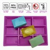 Molde rectangular de silicona para jabón de 4 onzas, moldes