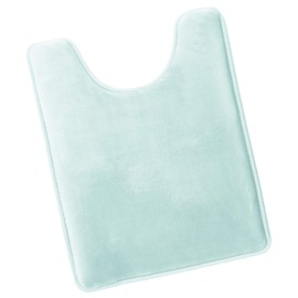 Clara Clark Memory Foam Bath Mat Ultra Soft Non Slip and Absorbent Bathroom Rug, Contour Size - Aqua Light Blue