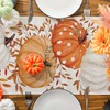 Fall Table Runner, Orange Pumpkin Eucalyptus Runner Seasonal Autumn Home