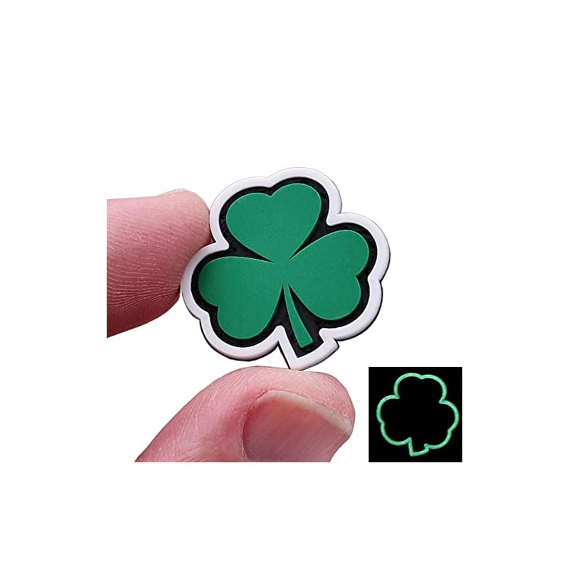 Irish Clover Shamrock PVC Cat Eye Patch (Glow in the