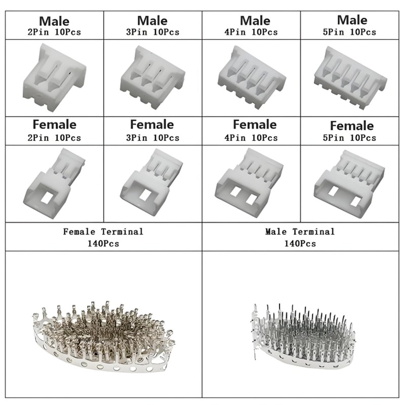 Alriedy 360 Pieces Molex/JST 1.25 mm Plug Kit | 2/3/4/5