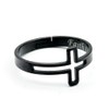 RISE SU MISURA Sideways Cross Ring Religious Faith Over Fear